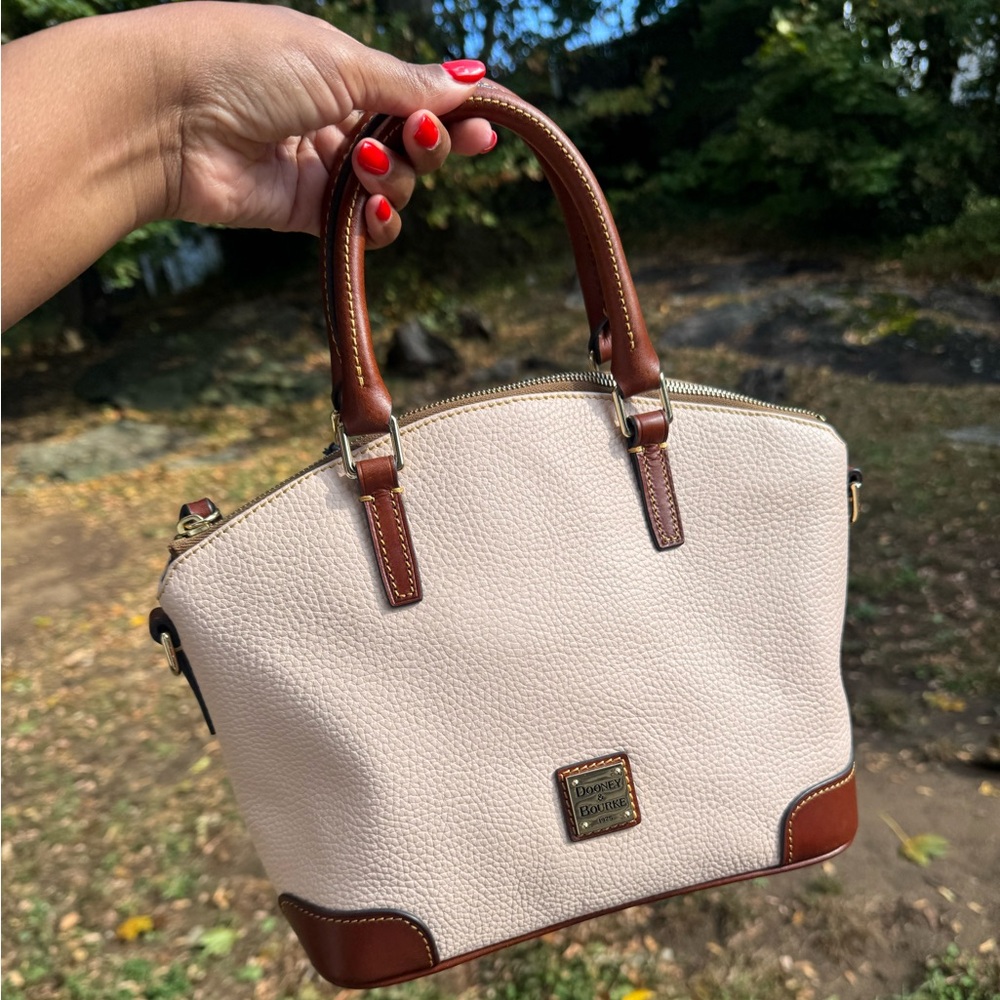 Dooney & Bourke Powder Pink and Brown Satchel